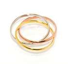 technibond tri color rolling band ring 14k silver 925 one