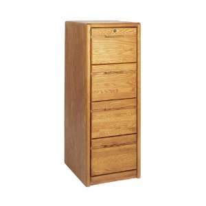   Drawer Vertical Wood File Storage Cabinet in Oak
