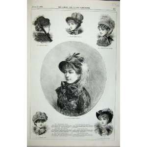    Womens Fashion 1882 Bonnet Hat Mantle Costume Dress