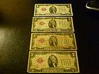   dollar bills 1928 series D x 2 and 1928 series G x2 red stamp