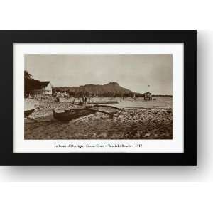  in Front of Outrigger Canoe Club, Waikik 32x22 Framed Art 