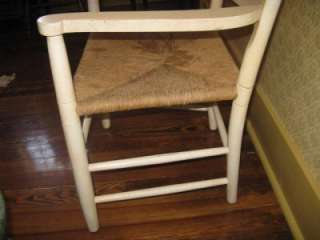 Ethan Allen Farmhouse Pine Country Arm Chair Antique White 670 finish 