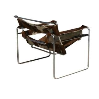 Knoll Wassily Marcel Breuer Cow Hide Lounge Chair  