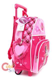 Disney Minnie Mouse Pink Roller Bag Shcool Rolling backpack 3