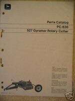 John Deere 527 Gyramor Rotary Cutter Mower Parts Catalog Manual  