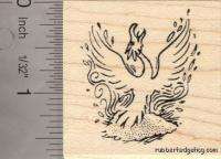 Phoenix Bird rubber stamp G11912 WM Fantasy  