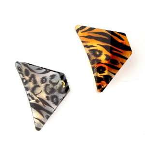    Safari Animal Print Hair Claw Clip Set of 2 For Women Beauty