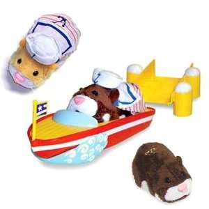 Zhu Pets Hamster Scoodles Plus Boat & Dock with Sailor Outfit (Hamster 