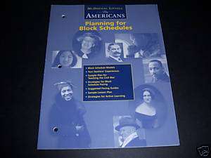 The Americans Planning for Block Schedules 1998 NEW  