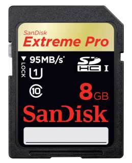 SanDisk 8GB 8 GB Extreme Pro UHS 1 SD Secure Digital Memory Card 95 MB 