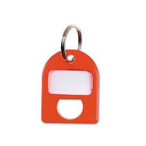  Replacement Key Tags, 3/4 x 1, Plastic, Red, 8/Pack