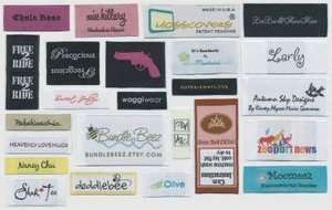 1200 custom woven labels (text only)  
