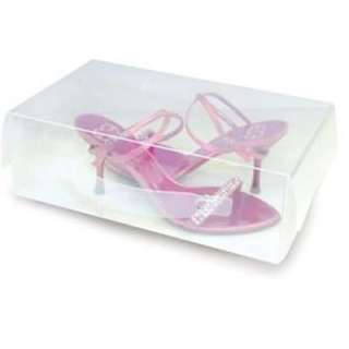 Four Pieces New Transparent Women Shoe Storage Box J47  