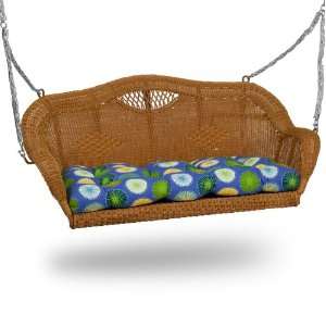   Wicker Swing with Berringer Summer Cushion Patio, Lawn & Garden
