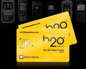 H2O Wireless GSM SIM Card or Micro Unlimited Talk Text AT&T Prepaid 