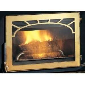   Prestige Fireplace Door with Webbed Arch   Gold Plate