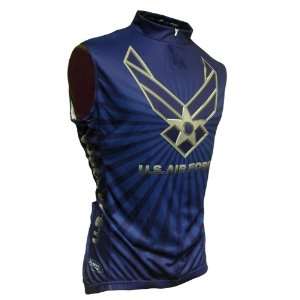 Primal Wear Mens US Air Force Military Sleeveless Cycling Jersey 