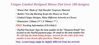 Soft Mouse Pad Neoprene Laptop PC MousePad Art P711  