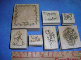 Stampin Up set Spring Things Easter basket rabbit sentiment lily 