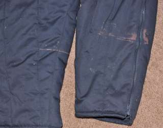   insulated navy blue coveralls/overalls snow suit,mens M,exc  