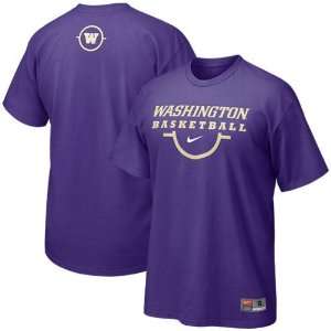  Nike Washington Huskies Purple Basketball Practice T shirt 