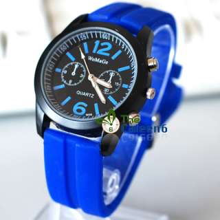 Spin Fashion Mens Watches Black & Siliver Band 8 Color  