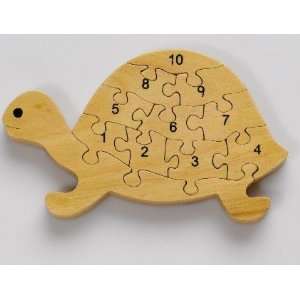  Numbers Turtle Wooden Chunky Puzzle Toys & Games