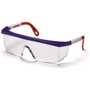  Pyramex Integra Safety Glasses   Red White Blue Frame and 