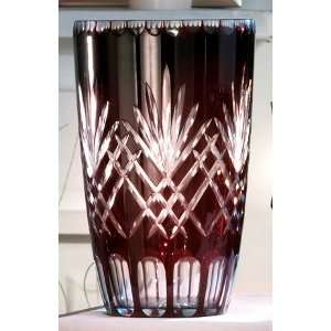  10 1/4 High Essex Red Glass Vase 