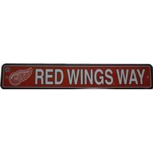 NHL DETROIT RED WINGS TEAM LOGO STREET SIGN  Sports 