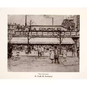  1931 Print Coupole Left Bank Paris France Restaurant Couer 