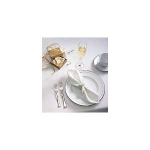   132 in Round Overlocked Tablecloth, White, Polyester