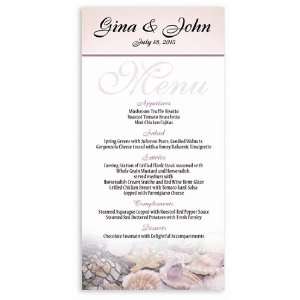  190 Wedding Menu Cards   Shell Catch My Pearl Office 