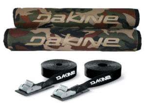 Dakine Surfboard Roof Rack Pads Camo and Tie Down Straps  
