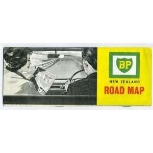  BP New Zealand Road Map 1962 North & South Islands City 