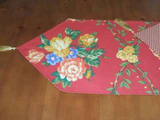 Pierre Deux Red Yellow Floral French Cntry Table Runner  