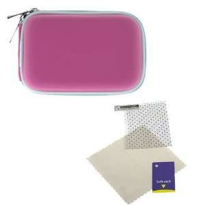  GTMax Hot Pink Zipper Eva Pouch Carrying Case + Universal 