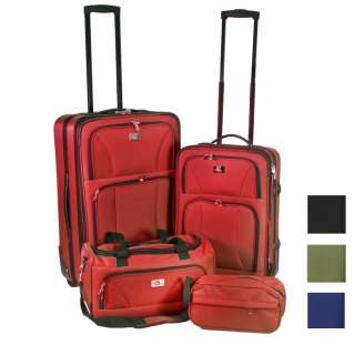   Pc Luggage Set, 25 & 20 Upright, 18 Duffel Bag & 12 Toiletry bag