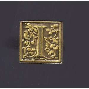  Initial Wax Seal Stamp  Square Filigree Font   Letter I 
