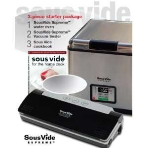   PSV00144 SousVide Starter Package Water Oven, Vacuum Sealer, Cookbook