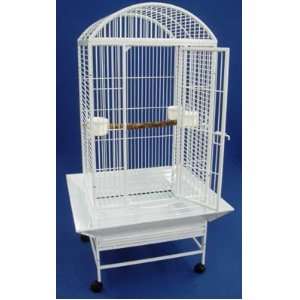  Brand New Parrot Bird Wrought Iron Cage Dome Top w/ Parrot 