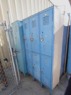 Lot of 174 Gym/School Lockers By Interior, No Locks, Slant Top,In 