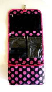 24 Hanging bag/Rollup Travel Case/Makeup Pink Toiletry  