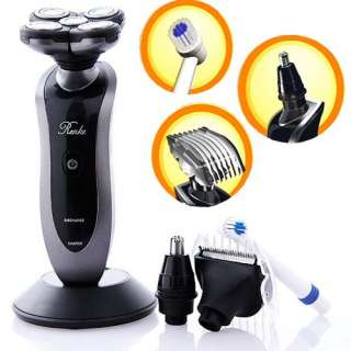   Mens Washable 5 Electric Heads Shaver Rechargeable w/ Trimmer Clipper