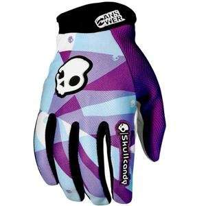  Answer Racing Youth Skull Candy Gloves   Small/Purple 
