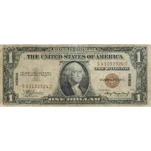  HAWAII $1 Silver Certificate Series 1935A 