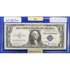  Series 1935 D $1.00 Silver Certificate FR 1613N SGS Graded 