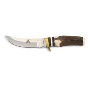 Rolled Stag Upswept Skinning Knife 