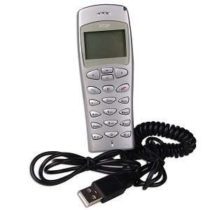  VoIP/Skype USB Phone with LCD Display (Silver 