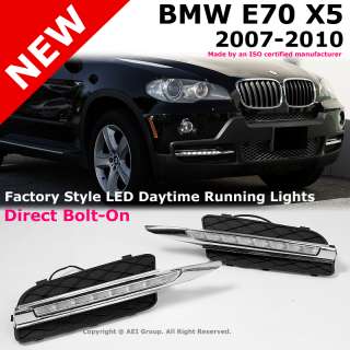 BMW E70 X5 07 10 OEM Factory Style Daytime Running LED Fog Lights 